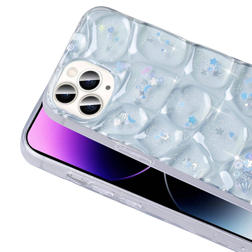 Apple iPhone 14 Pro Max Uyumlu Kılıf Simli 3D Desenli Zore Hacar Kapak - 3