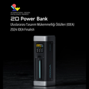 CUKTECH 20 Powerbank 25000 mAh | 210 W PD3.1 Süper Hızlı Şarj | 3 Port (2C1A) TFT Ekranlı Taşınabilir Şarj Cihazı – Laptop, MacBook, iPhone, Samsung, Xiaomi ile Uyumlu