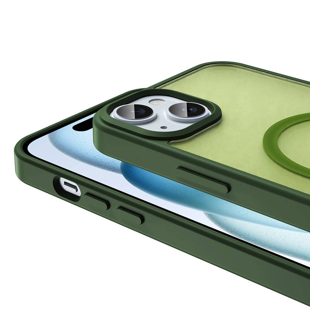 Apple iPhone 13 Uyumlu Kılıf Magsafe Şarj Özellikli Mat Arka Yüzey Zore Sio Kapak - 15