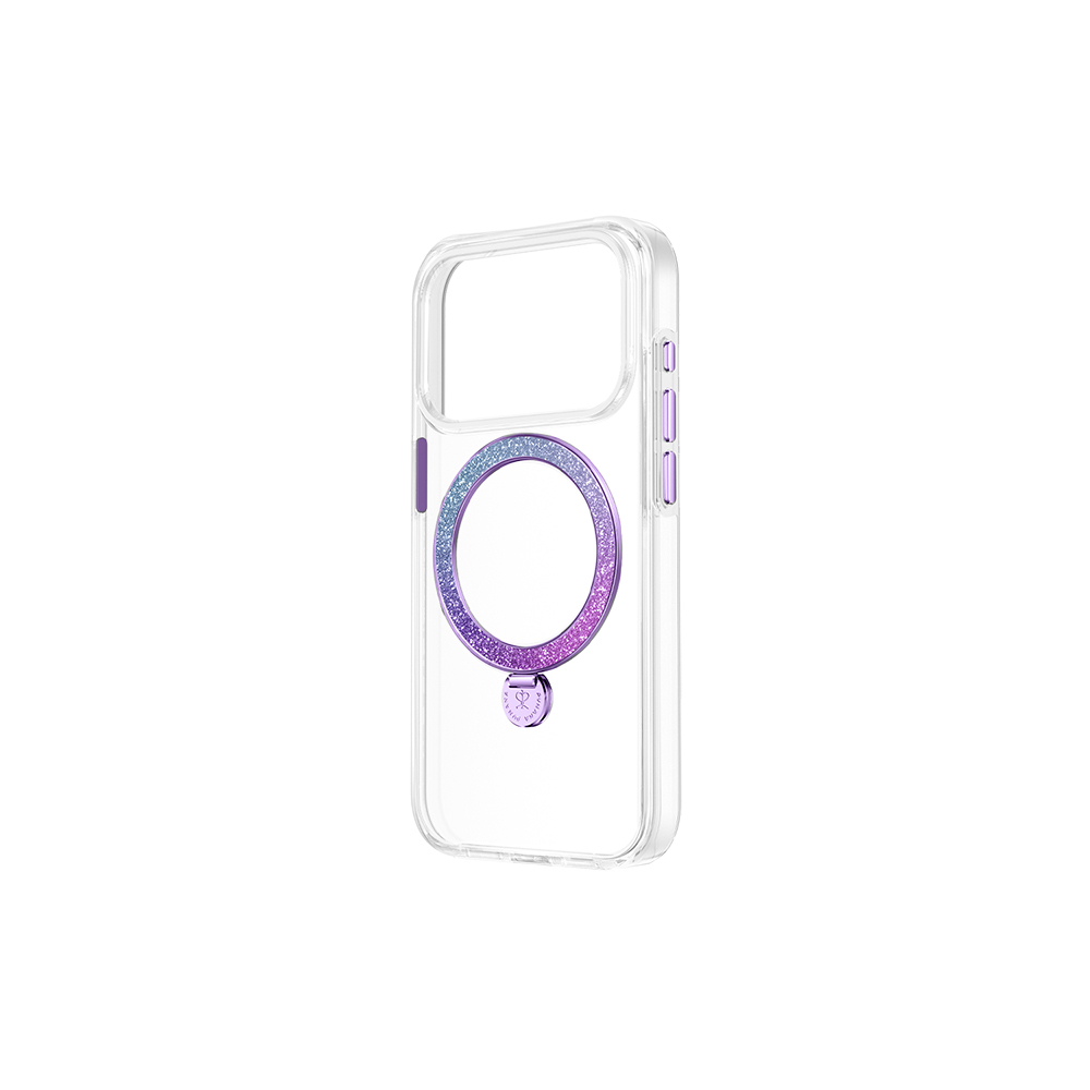 Apple iPhone 17 Uyumlu Pro Uyumlu Kılıf M-safe Şarj Özellikli Simli Standlı Pynana Dancing Circle Trendy Serisi Kapak - 3