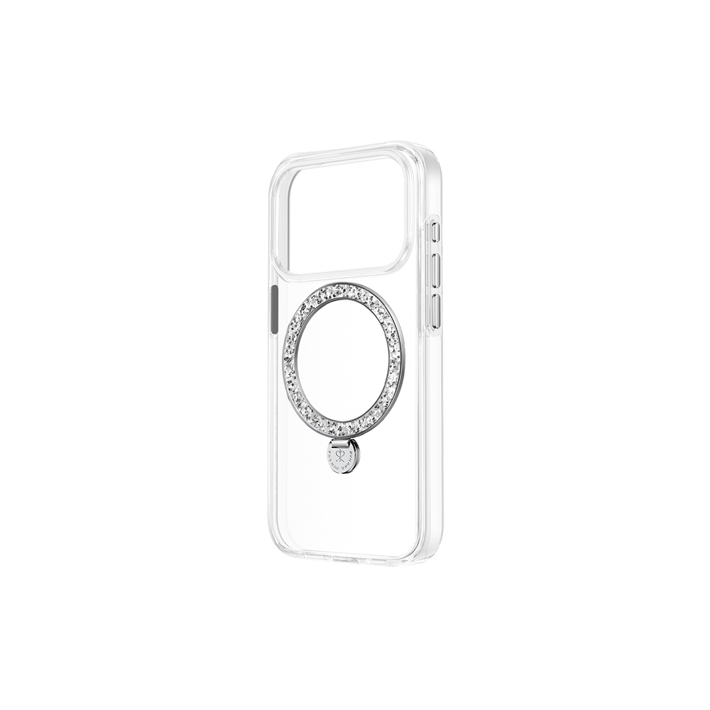 Apple iPhone 17 Uyumlu Pro Uyumlu Kılıf M-safe Şarj Özellikli Simli Standlı Pynana Dancing Circle Trendy Serisi Kapak - 6