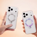 Apple iPhone 17 Uyumlu Pro Uyumlu Kılıf M-safe Şarj Özellikli Simli Standlı Pynana Dancing Circle Trendy Serisi Kapak - 7