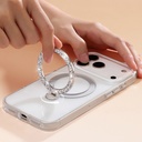 Apple iPhone 17 Uyumlu Pro Uyumlu Kılıf M-safe Şarj Özellikli Simli Standlı Pynana Dancing Circle Trendy Serisi Kapak - 9