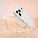 Apple iPhone 17 Uyumlu Pro Uyumlu Kılıf M-safe Şarj Özellikli Simli Standlı Pynana Dancing Circle Trendy Serisi Kapak - 10