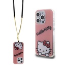 Apple iPhone 15 Uyumlu Pro Uyumlu Kılıf Hello Kitty Orjinal Lisanslı Askılı Yazı ve İkonik Logolu Daydreaming Kapak - 1