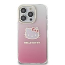 Apple iPhone 15 Uyumlu Pro Uyumlu Max Uyumlu Kılıf Hello Kitty Orjinal Lisanslı Yazı ve İkonik Logolu Elektroplating Kaplama Gradyan Kapak - 9