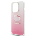 Apple iPhone 15 Uyumlu Pro Uyumlu Max Uyumlu Kılıf Hello Kitty Orjinal Lisanslı Yazı ve İkonik Logolu Elektroplating Kaplama Gradyan Kapak - 12