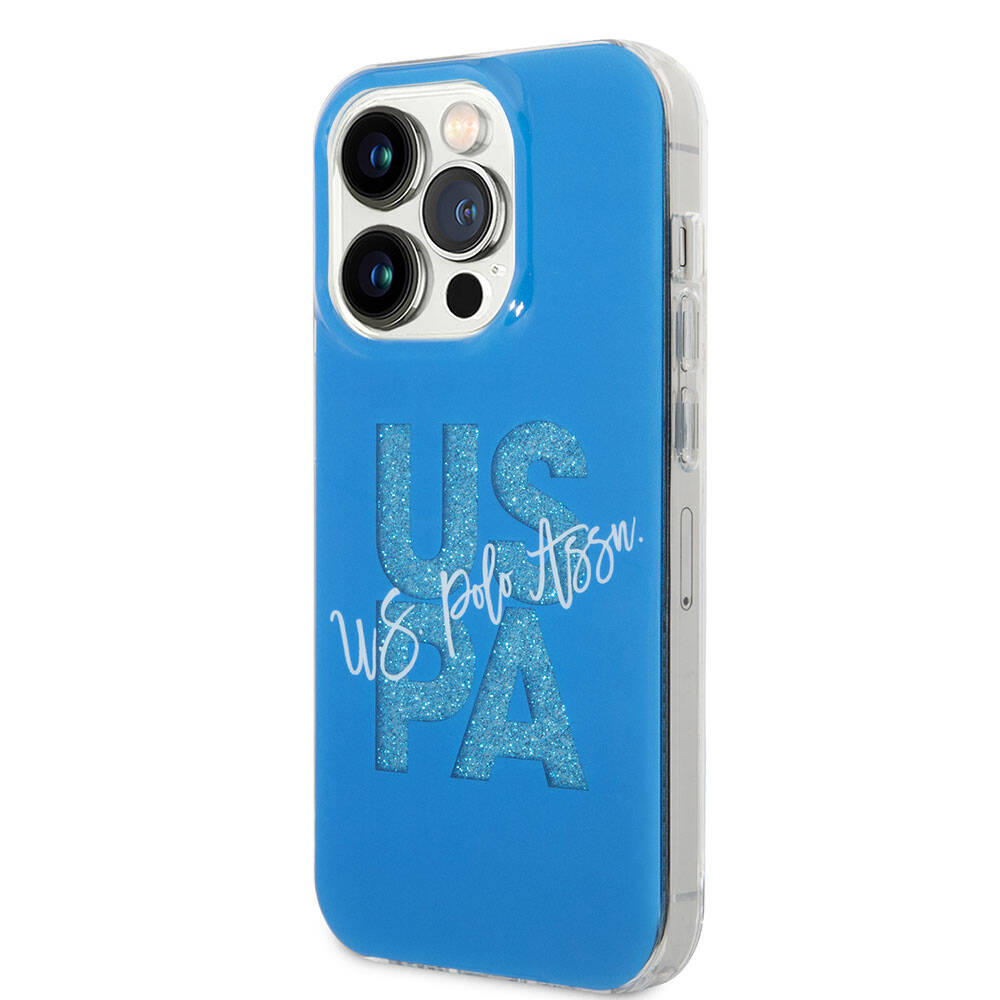 Apple iPhone 15 Uyumlu Pro Uyumlu Kılıf U.S. Polo Assn. Orjinal Lisanslı Simli Parlak Alfabe Tasarım Kapak - 8