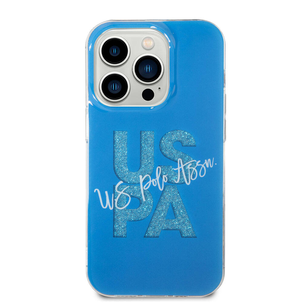 Apple iPhone 15 Uyumlu Pro Uyumlu Kılıf U.S. Polo Assn. Orjinal Lisanslı Simli Parlak Alfabe Tasarım Kapak - 9