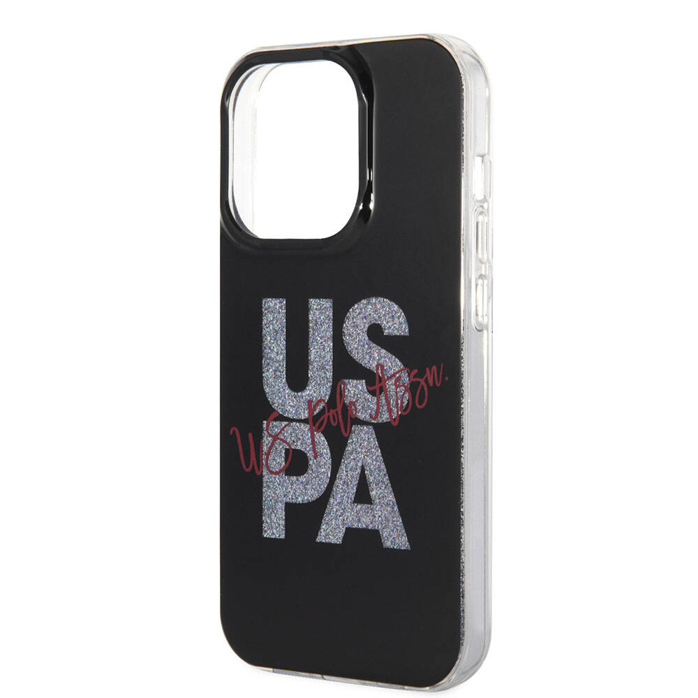 Apple iPhone 15 Uyumlu Pro Uyumlu Max Uyumlu Kılıf U.S. Polo Assn. Orjinal Lisanslı Simli Parlak Alfabe Tasarım Kapak - 4