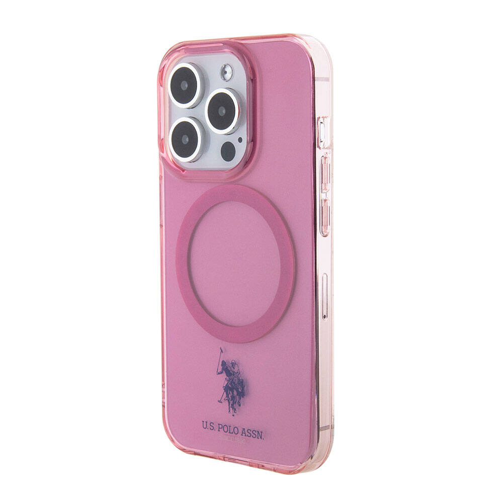 Apple iPhone 15 Uyumlu Pro Uyumlu Max Uyumlu Kılıf U.S. Polo Assn. Orjinal Lisanslı M-safe Şarj Özellikli Transparan Tasarım Kapak - 15