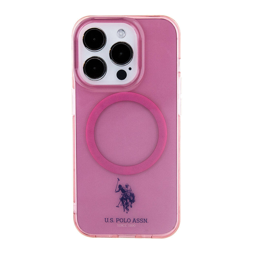 Apple iPhone 15 Uyumlu Pro Uyumlu Max Uyumlu Kılıf U.S. Polo Assn. Orjinal Lisanslı M-safe Şarj Özellikli Transparan Tasarım Kapak - 16