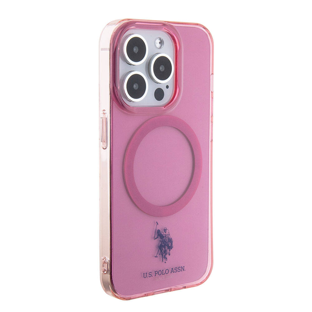 Apple iPhone 15 Uyumlu Pro Uyumlu Max Uyumlu Kılıf U.S. Polo Assn. Orjinal Lisanslı M-safe Şarj Özellikli Transparan Tasarım Kapak - 17