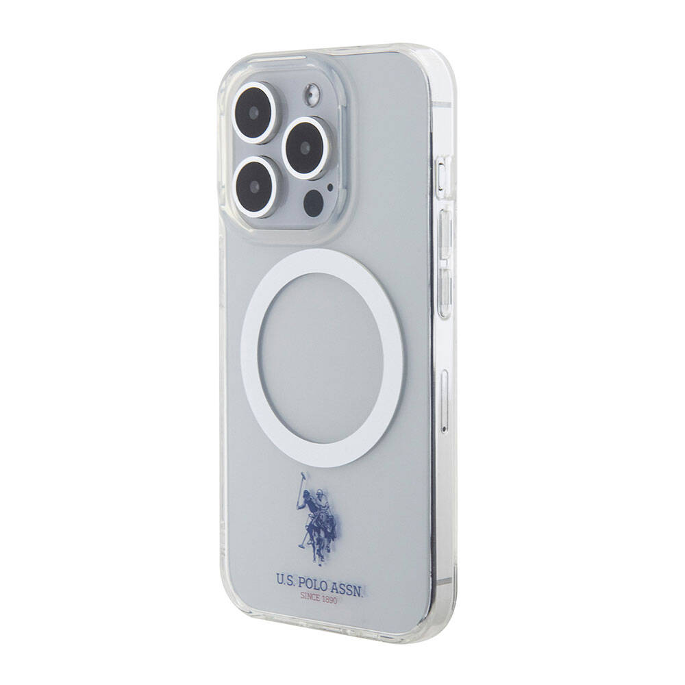 Apple iPhone 15 Uyumlu Pro Uyumlu Max Uyumlu Kılıf U.S. Polo Assn. Orjinal Lisanslı M-safe Şarj Özellikli Transparan Tasarım Kapak - 22