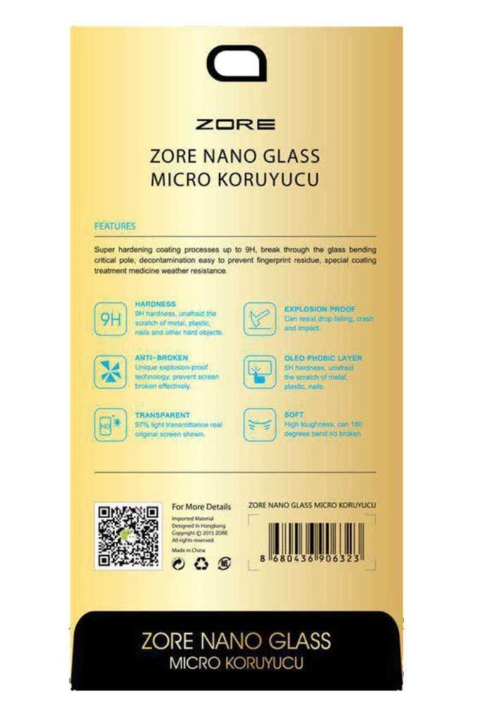 Xiaomi Redmi Note 5 Pro Uyumlu Zore Nano Micro Temperli Ekran Koruyucu