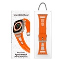 Apple Watch 42mm Uyumlu Zore KRD-117 Hava Alabilen Delikli Metal Süslemeli Desenli Silikon Kordon - 6
