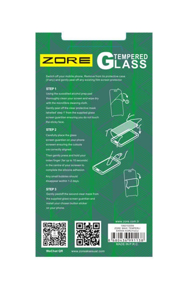 Asus Zenfone 2 Laser ZE601KL Uyumlu Zore Maxi Glass Temperli Cam Koruyucu