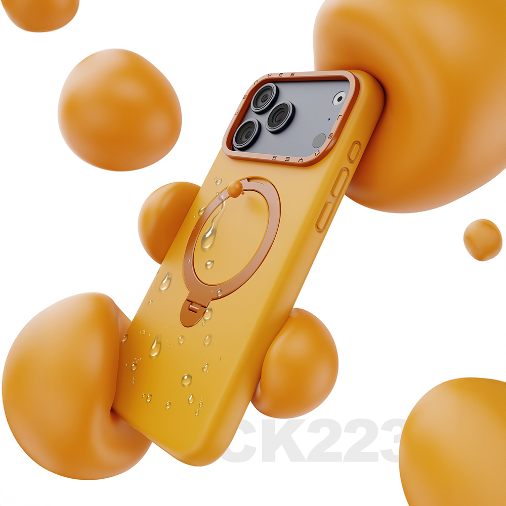 Apple iPhone 17 Uyumlu Pro Uyumlu Max Uyumlu Kılıf M-safe Şarj Özellikli Metal Standlı Sıvı Silikon Lenyes CK223 Kapak - 2