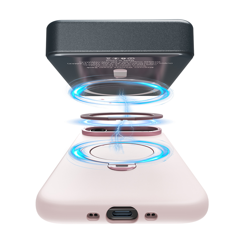 Apple iPhone 17 Uyumlu Pro Uyumlu Max Uyumlu Kılıf M-safe Şarj Özellikli Metal Standlı Sıvı Silikon Lenyes CK223 Kapak - 3