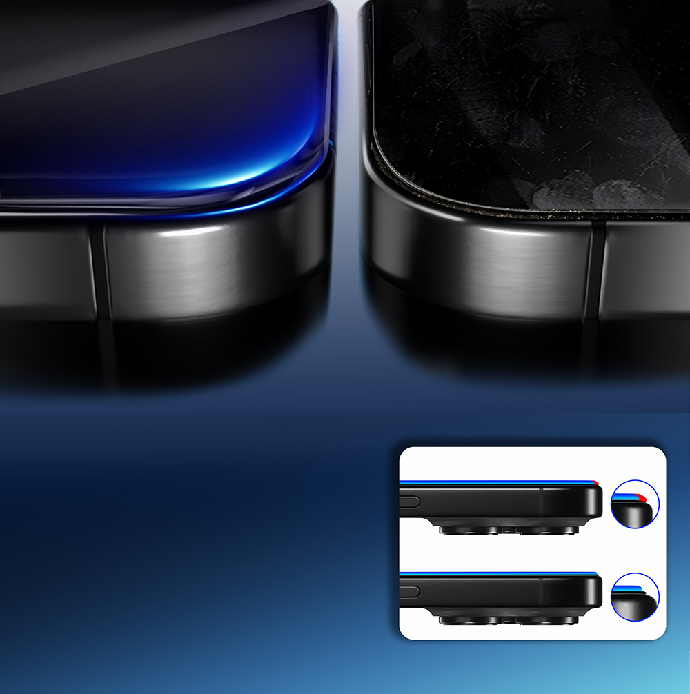 Apple iPhone 16 Uyumlu Pro Uyumlu Max Uyumlu Mohseven Pure Safir Coating HD 3D Glue Temperli Cam Ekran Koruyucu - 4