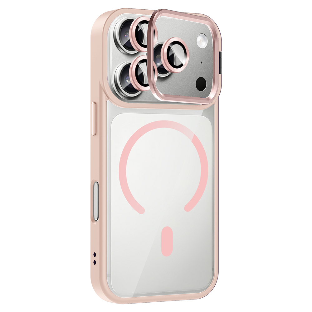 Apple iPhone 17 Pro Max Uyumlu Kılıf Standlı ve Kamera Lens Hediyeli M-Safe Şarj Özellikli Zore Etro Kapak - 4