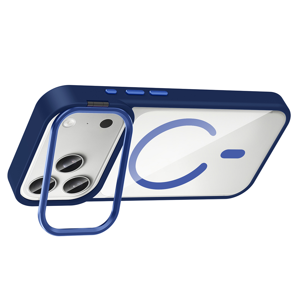 Apple iPhone 17 Pro Max Uyumlu Kılıf Standlı ve Kamera Lens Hediyeli M-Safe Şarj Özellikli Zore Etro Kapak - 9