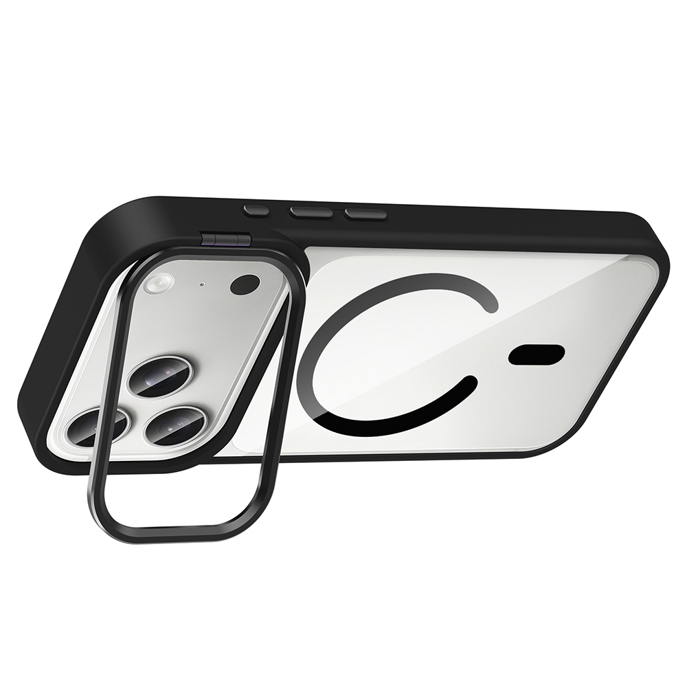 Apple iPhone 17 Pro Max Uyumlu Kılıf Standlı ve Kamera Lens Hediyeli M-Safe Şarj Özellikli Zore Etro Kapak - 13