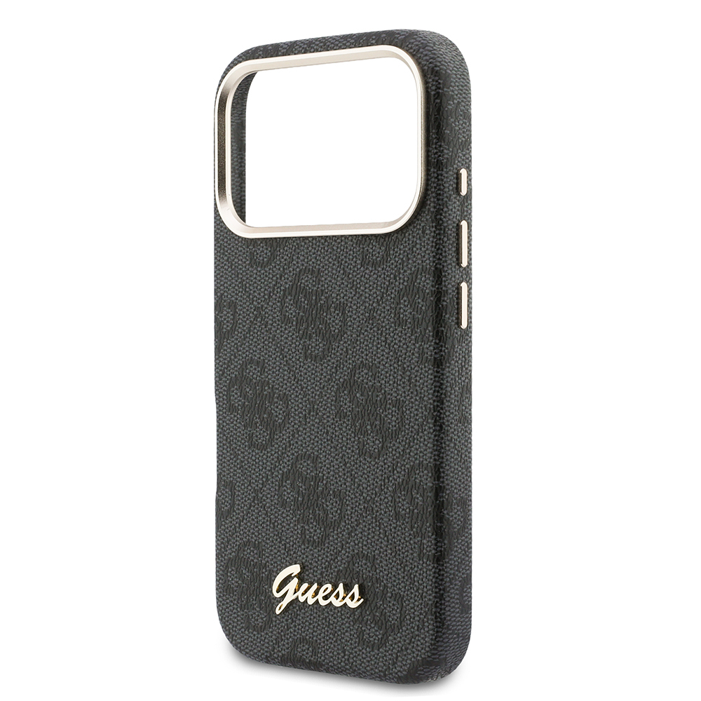 Apple iPhone 17 Pro Uyumlu Kılıf Guess Orjinal Lisanslı M-safe Şarj Özellikli Script Yazı Logolu 4G Desenli Kapak - 5