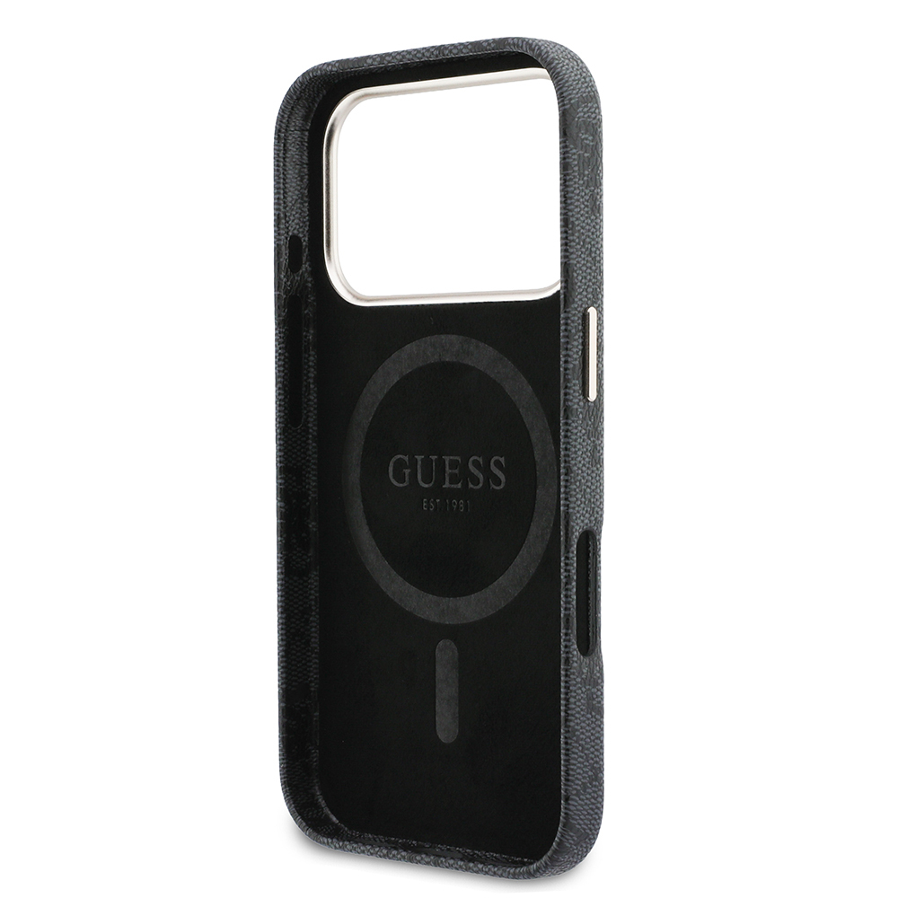 Apple iPhone 17 Pro Uyumlu Kılıf Guess Orjinal Lisanslı M-safe Şarj Özellikli Script Yazı Logolu 4G Desenli Kapak - 6
