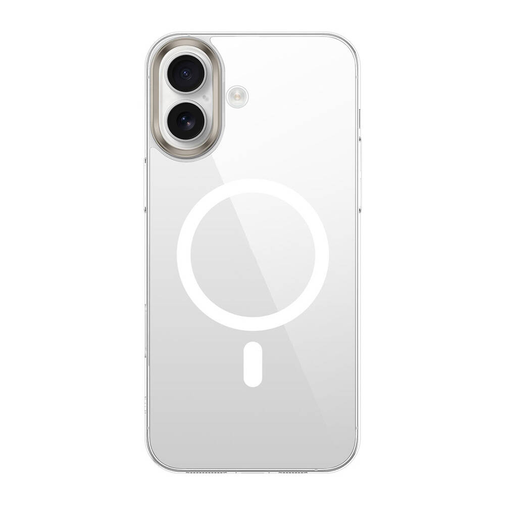 Apple iPhone 16 Plus Uyumlu Kılıf Magsafe Şarj Özellikli Şeffaf Cam Arka Yüzey Zore G-Glass Kapak - 1