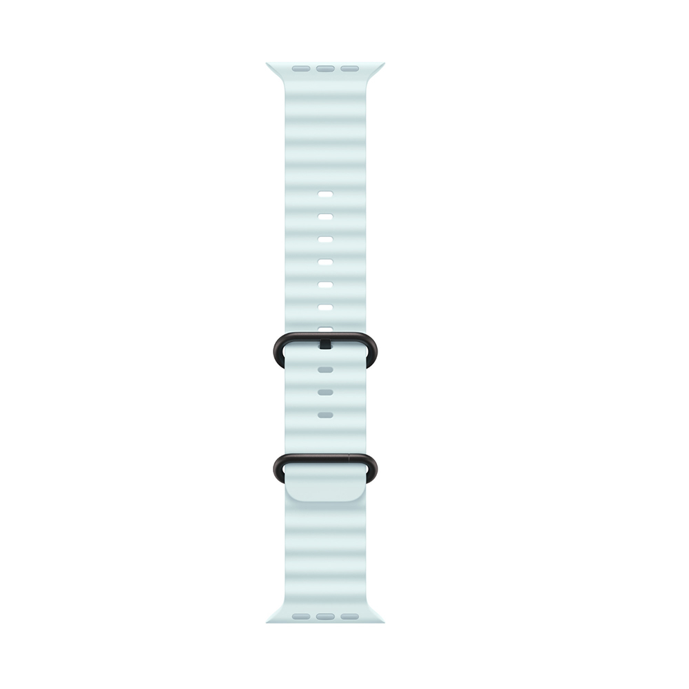Apple Watch Ultra 49mm Uyumlu Kordon Ocean Silikon Yumuşak Esnek Metal Tokalı Zore KRD-75 Kayış - 2