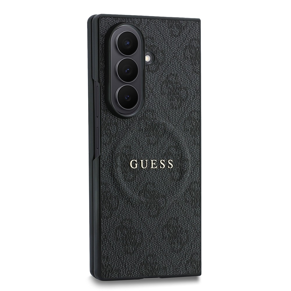 Samsung Galaxy Z Fold 8 Ultra Uyumlu Kılıf Guess Orjinal Lisanslı M-safe Şarj Özellikli 4G Desenli Yazı Logolu PU Deri Kapak - 2