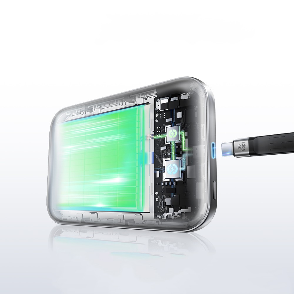 Movespeed MSPD10 PSSD Powerbank Özellikli Manyetik 5000mAh 2in1 SSD 4K ProRes Destekli 1TB USB3.2 Taşınabilir Harici Disk - 9