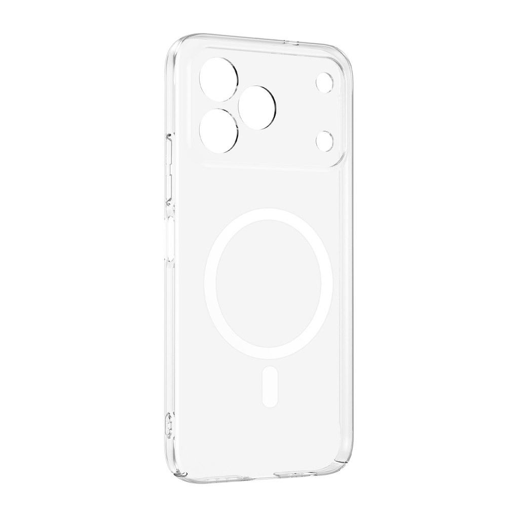 Tecno Spark 50 4G Kamera Korumalı M-Safe Şarj Özellikli Şeffaf Zore London Sert PC Kapak - 1