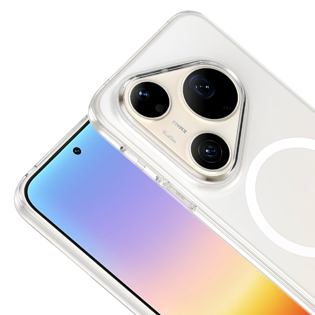 Huawei Pura 90S Pro Kamera Korumalı M-Safe Şarj Özellikli Şeffaf Zore London Sert PC Kapak - 2