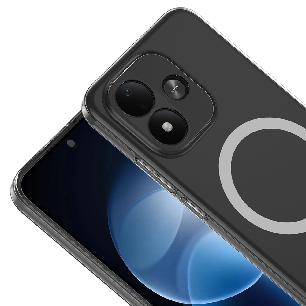 Xiaomi Redmi Note 17 Uyumlu Kamera Korumalı M-Safe Şarj Özellikli Şeffaf Zore London Sert PC Kapak - 1