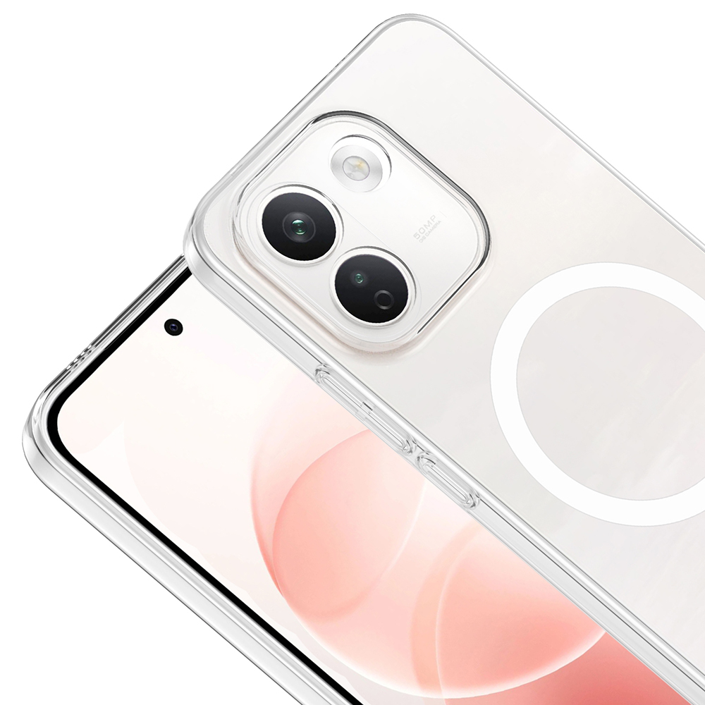 Xiaomi Redmi Note 17 Pro Max Uyumlu Kamera Korumalı M-Safe Şarj Özellikli Şeffaf Zore London Sert PC Kapak - 1