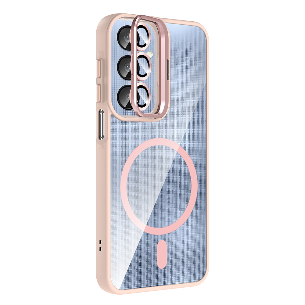 Samsung Galaxy A25 Uyumlu Kılıf Standlı ve Kamera Lens Hediyeli M-Safe Şarj Özellikli Zore Etro Kapak - 5