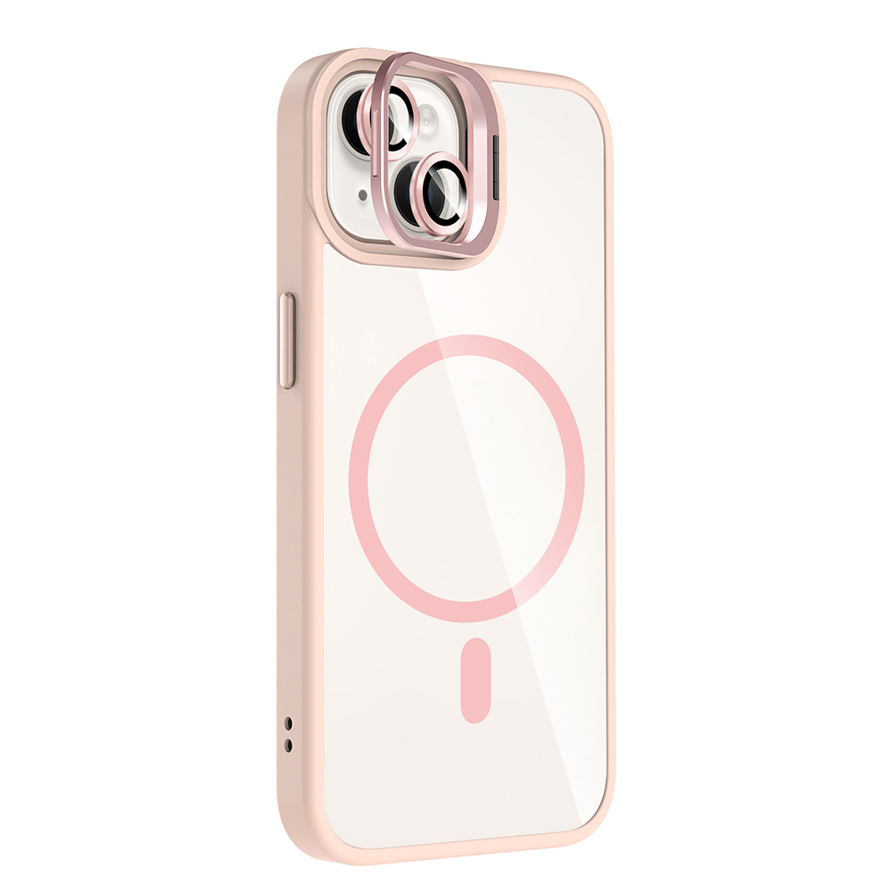 Apple iPhone 14 Uyumlu Kılıf Standlı ve Kamera Lens Hediyeli M-Safe Şarj Özellikli Zore Etro Kapak - 5