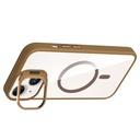 Apple iPhone 14 Uyumlu Kılıf Standlı ve Kamera Lens Hediyeli M-Safe Şarj Özellikli Zore Etro Kapak - 10