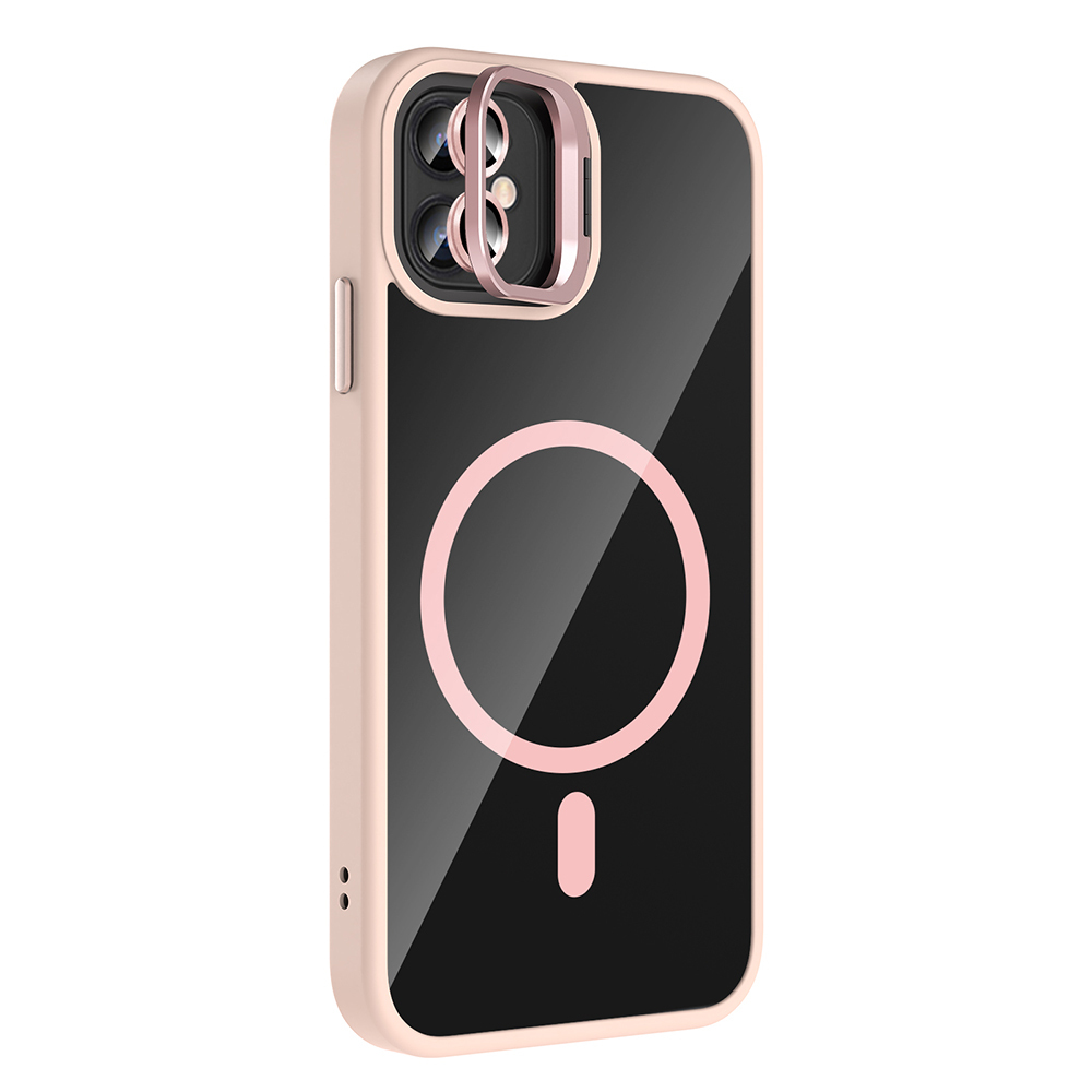 Apple iPhone 11 Uyumlu Kılıf Standlı ve Kamera Lens Hediyeli M-Safe Şarj Özellikli Zore Etro Kapak - 3