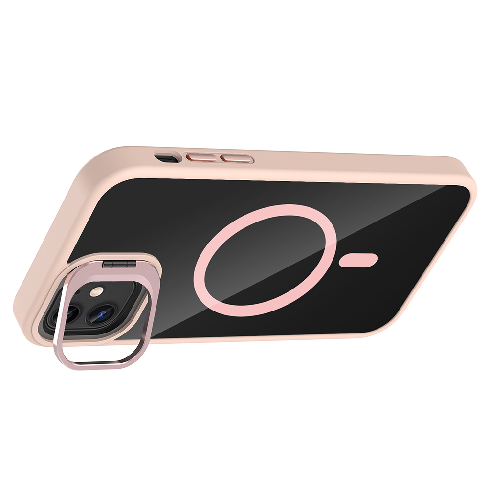 Apple iPhone 11 Uyumlu Kılıf Standlı ve Kamera Lens Hediyeli M-Safe Şarj Özellikli Zore Etro Kapak - 4
