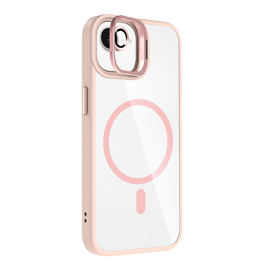Apple iPhone 16E Uyumlu Kılıf Standlı ve Kamera Lens Hediyeli M-Safe Şarj Özellikli Zore Etro Kapak - 7