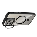 Apple iPhone 15 Pro Max Uyumlu Kılıf Standlı ve Kamera Lens Hediyeli M-Safe Şarj Özellikli Zore Etro Kapak - 3