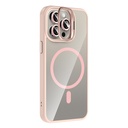 Apple iPhone 15 Pro Max Uyumlu Kılıf Standlı ve Kamera Lens Hediyeli M-Safe Şarj Özellikli Zore Etro Kapak - 8