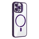 Apple iPhone 14 Pro Max Uyumlu Kılıf Standlı ve Kamera Lens Hediyeli M-Safe Şarj Özellikli Zore Etro Kapak - 1