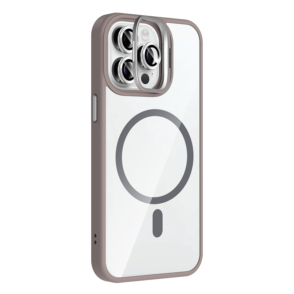 Apple iPhone 14 Pro Max Uyumlu Kılıf Standlı ve Kamera Lens Hediyeli M-Safe Şarj Özellikli Zore Etro Kapak - 5