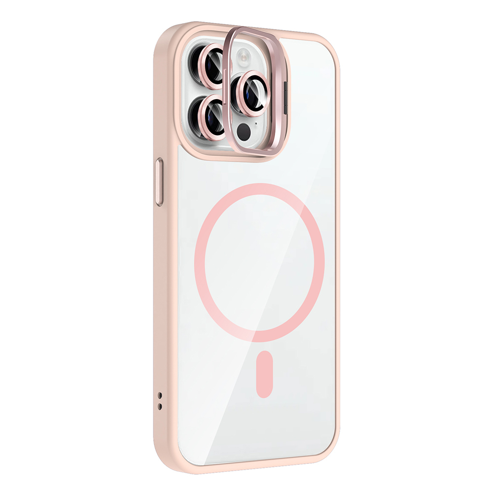Apple iPhone 14 Pro Max Uyumlu Kılıf Standlı ve Kamera Lens Hediyeli M-Safe Şarj Özellikli Zore Etro Kapak - 11