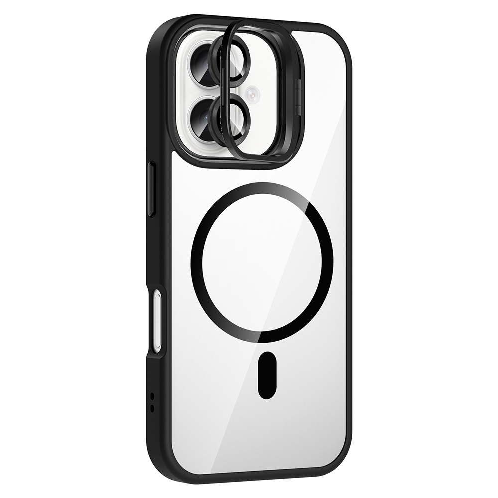 Apple iPhone 16 Uyumlu Kılıf Standlı ve Kamera Lens Hediyeli M-Safe Şarj Özellikli Zore Etro Kapak - 1