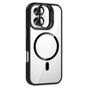 Apple iPhone 16 Uyumlu Kılıf Standlı ve Kamera Lens Hediyeli M-Safe Şarj Özellikli Zore Etro Kapak - 1